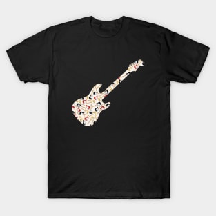 Retro Style Guitars (Red, Gold, Black) T-Shirt